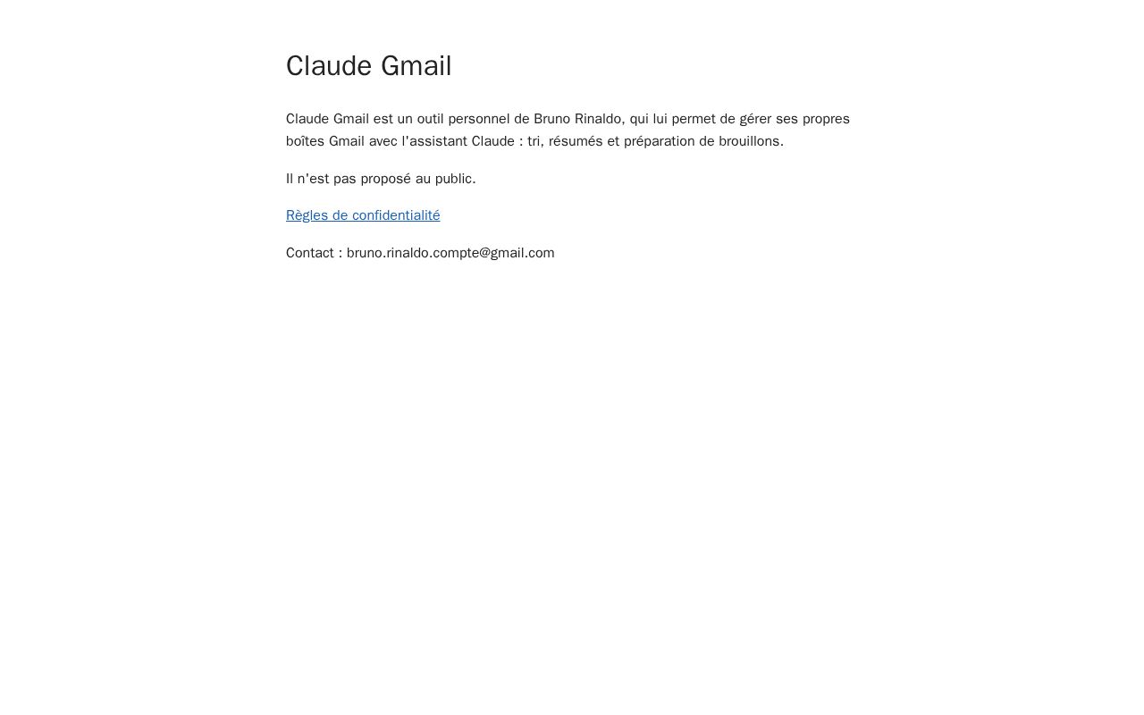 Preview of Claude Gmail