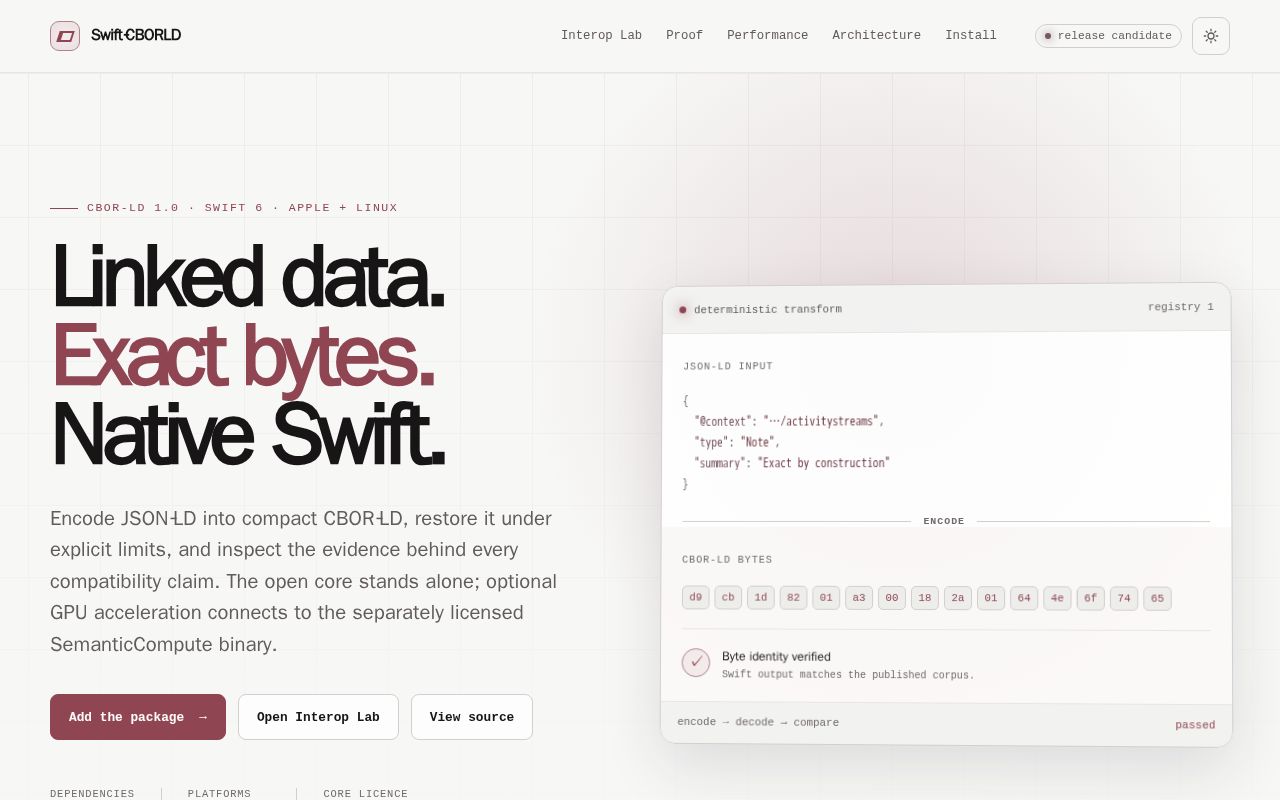 Preview of Swift CBORLD