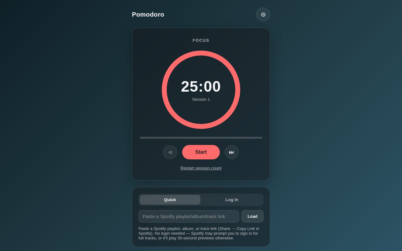Preview of Pomodoro