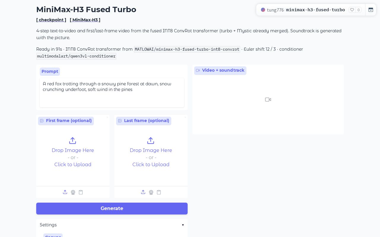 Preview of MiniMax-H3 Fused Turbo