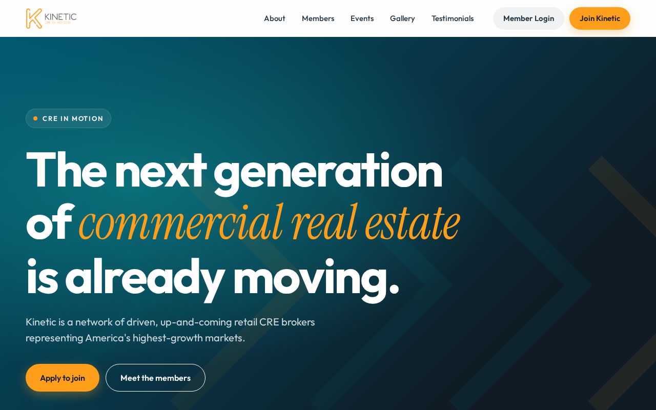 Preview of Kinetic Website