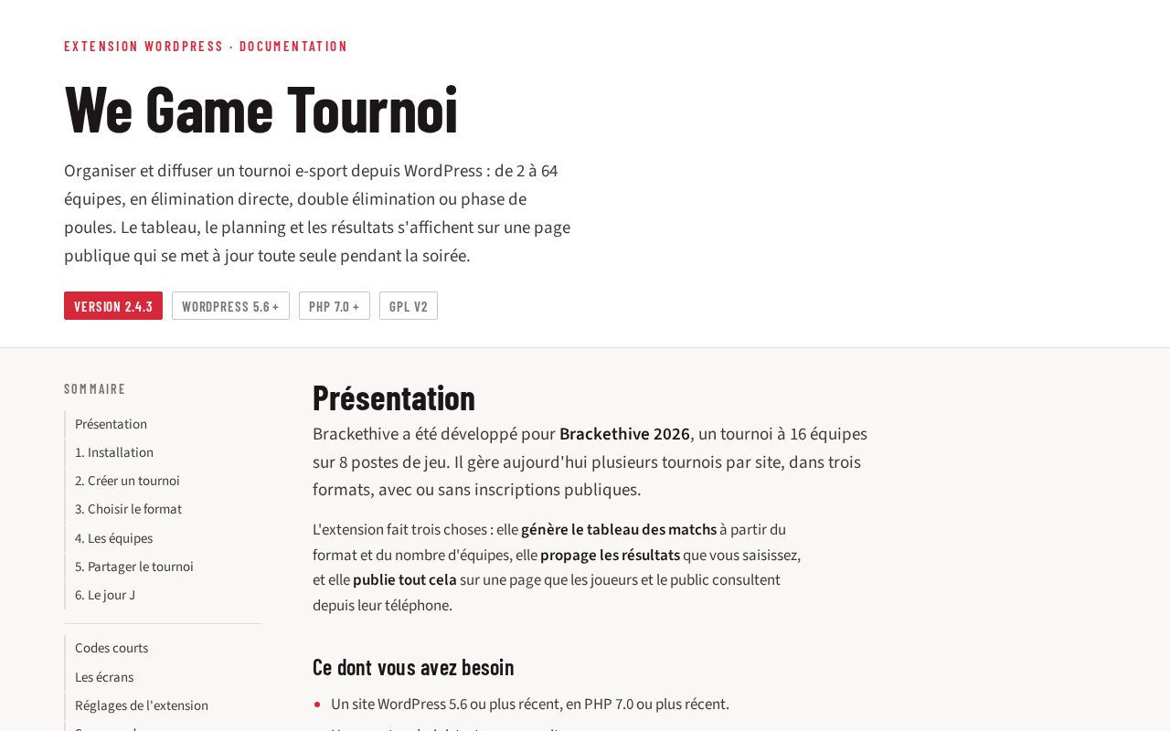 Preview of Wordpress Tournois