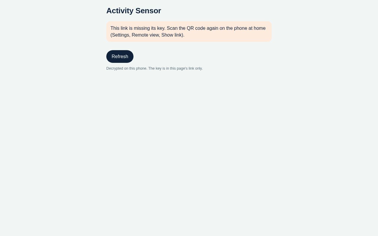 Preview of Activity Sensor View