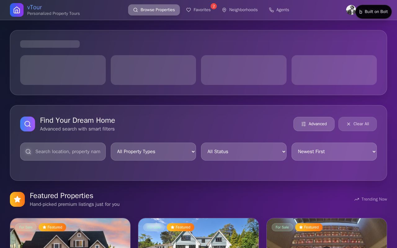 Preview of vTour : Personalized Property Tours with AI Technology