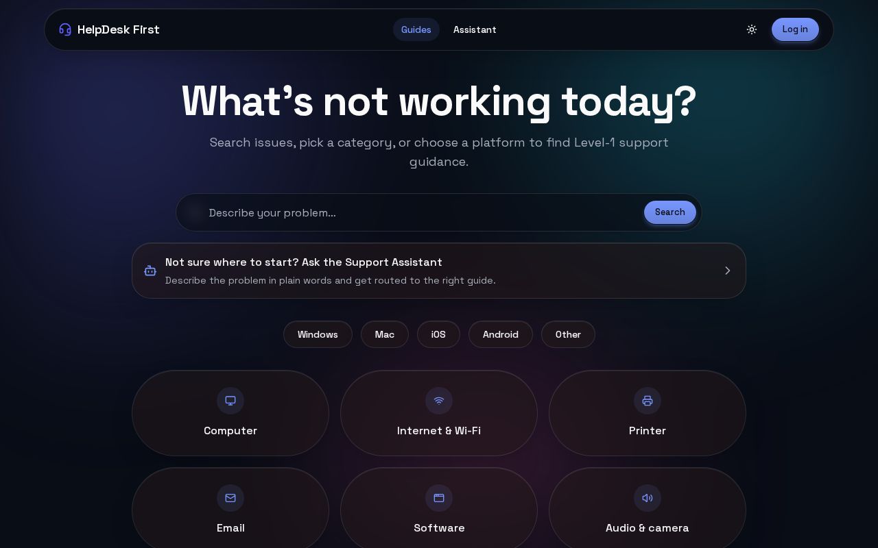 Preview of Helpdesk First