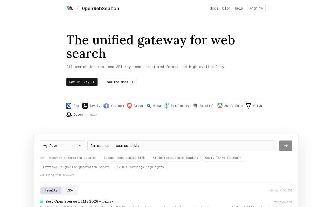 Preview of The unified gateway for web search