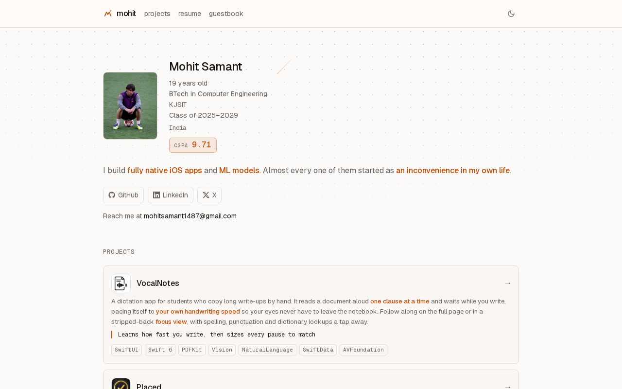 Preview of My personal website