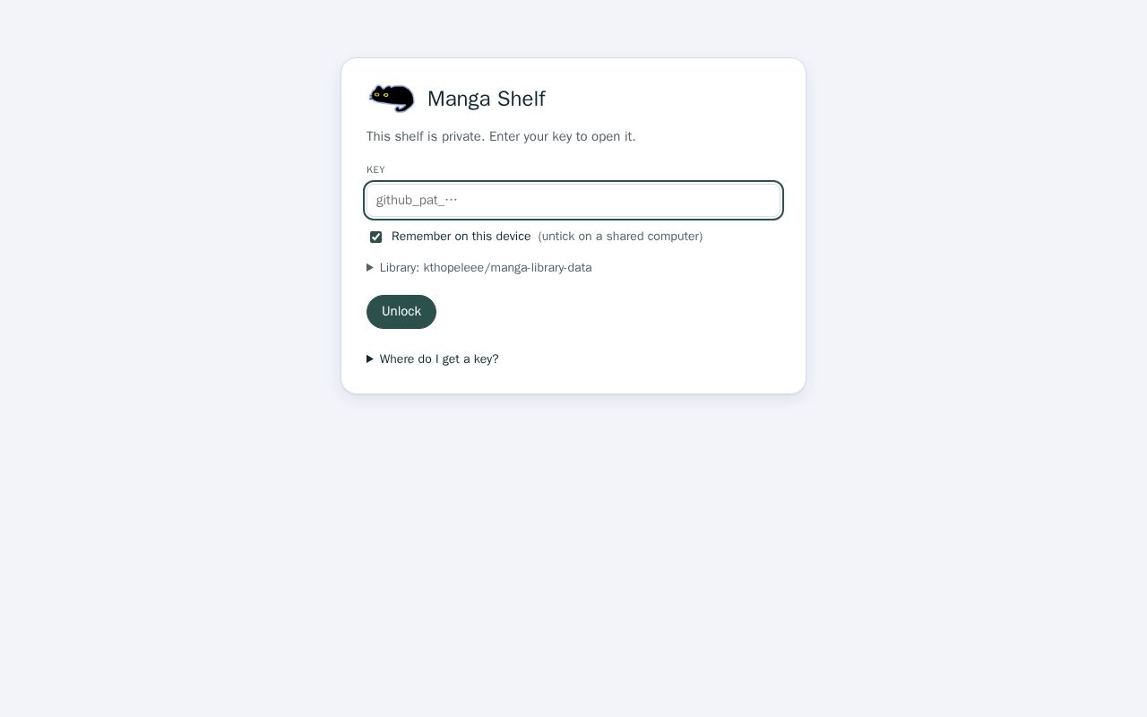 Preview of Manga Bookmarker