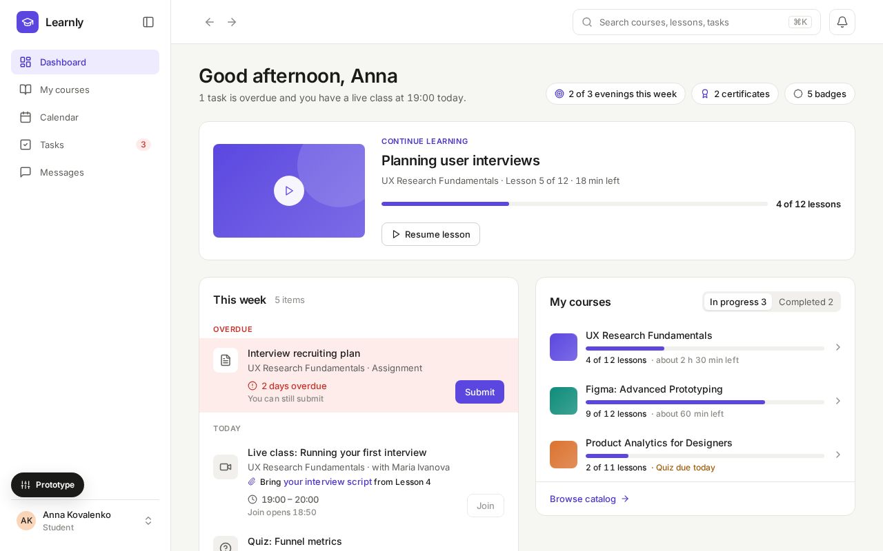 Preview of Learnly