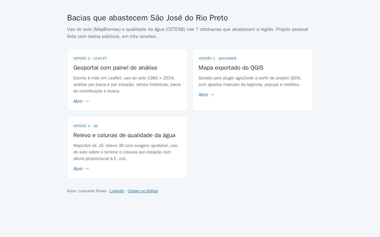 Preview of Geoportal Bacias Rio Preto