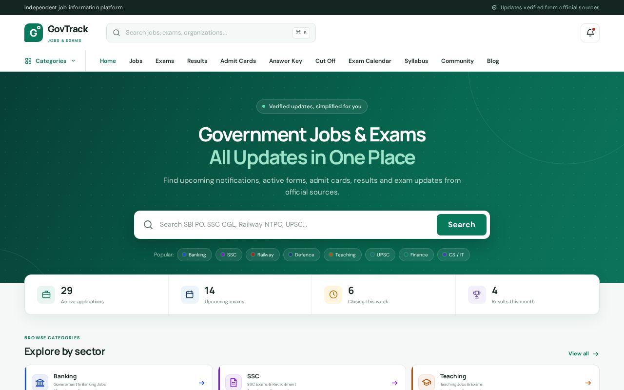 Preview of Govtrack Jobs