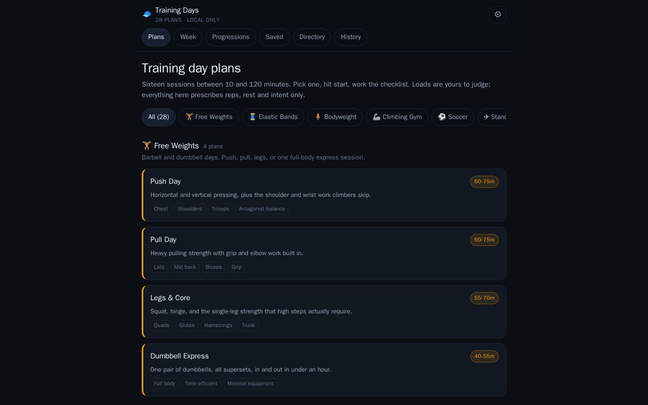 Preview of Climbing Training