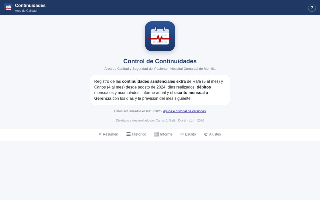 Preview of Control Continuidades