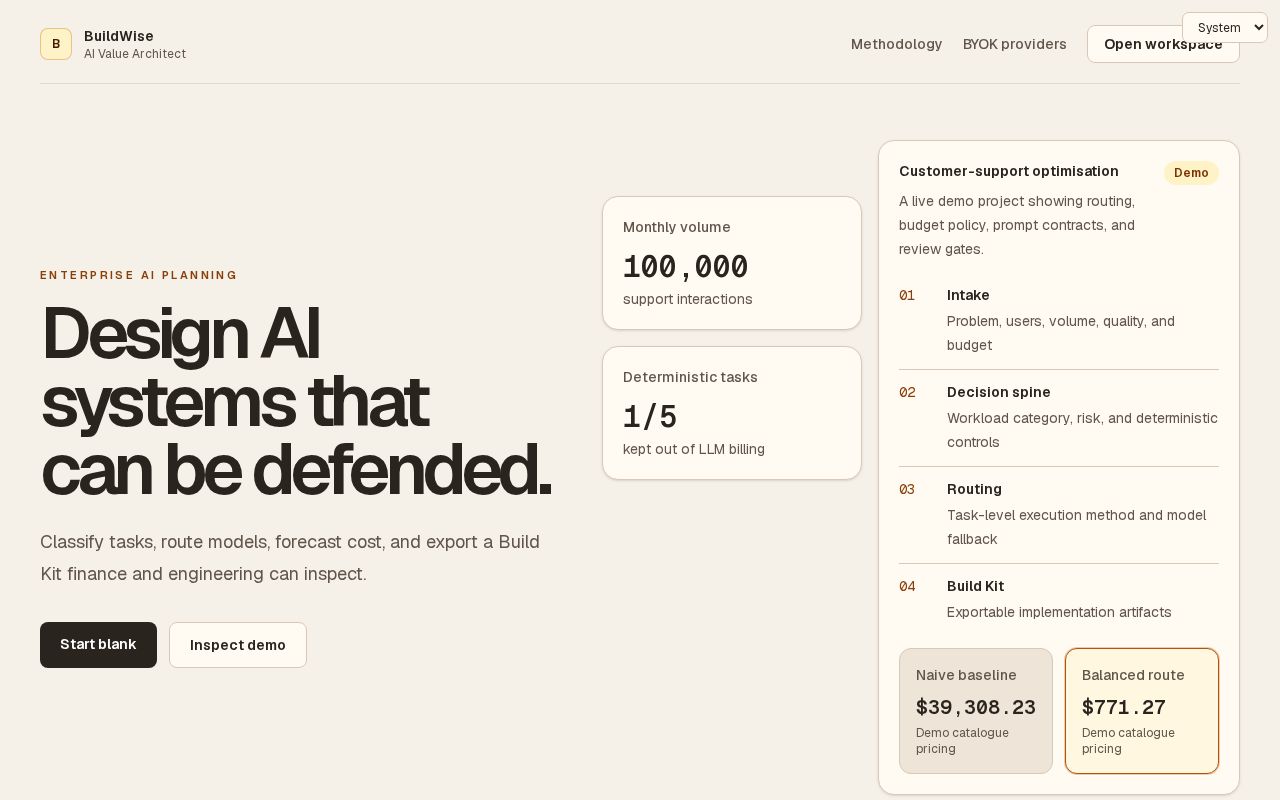Preview of Buildwise Ai Value Architect
