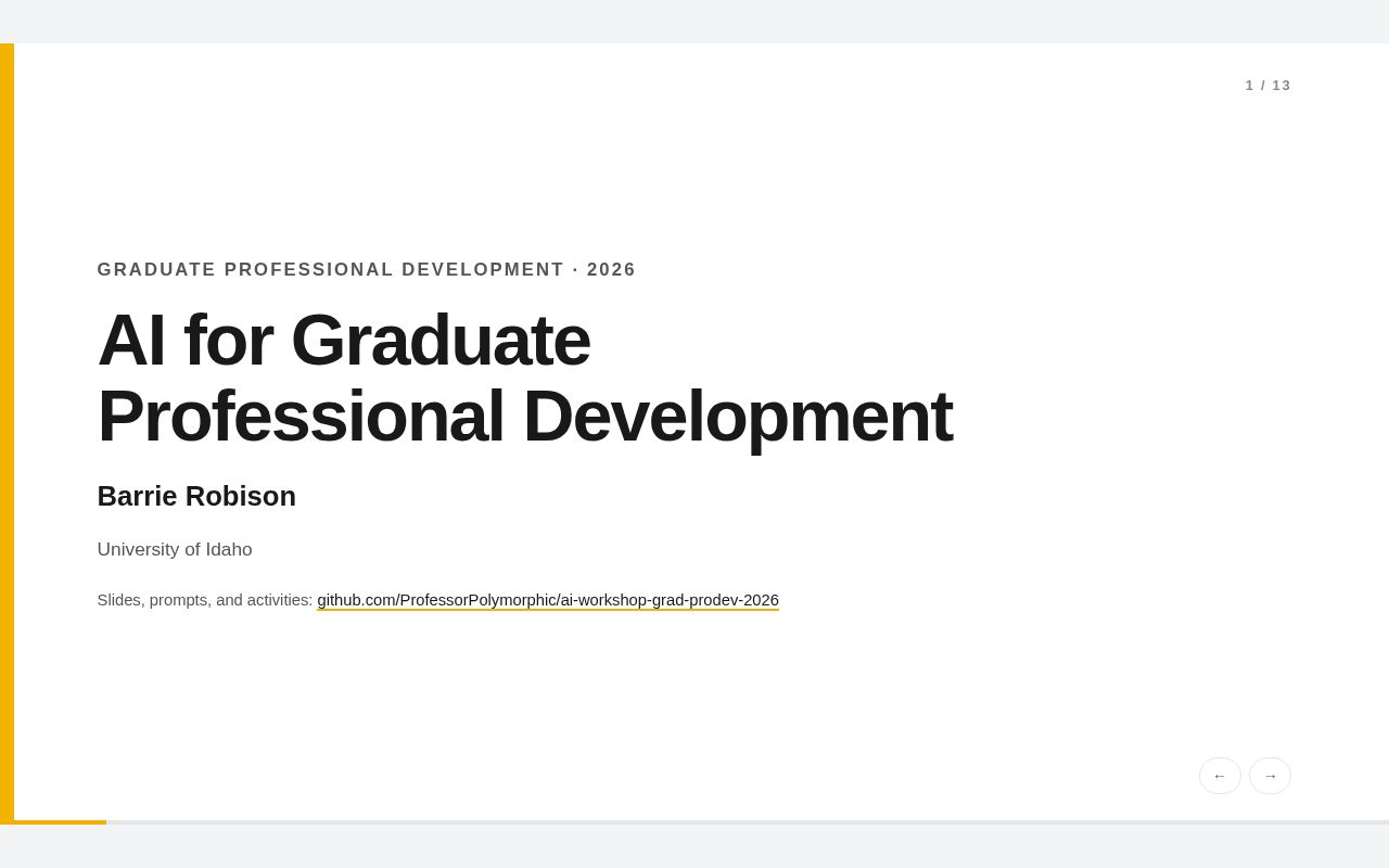 Preview of Ai Workshop Grad Prodev 2026