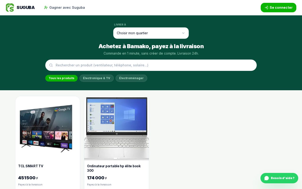 Preview of App de e-commerce comme via partage whatsapp