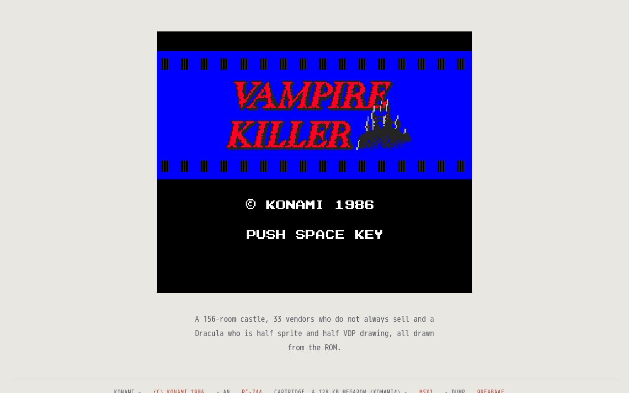 Preview of VampireKiller Disassembly