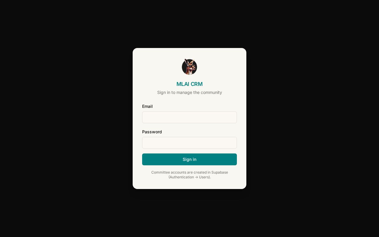 Preview of MLAI CRM