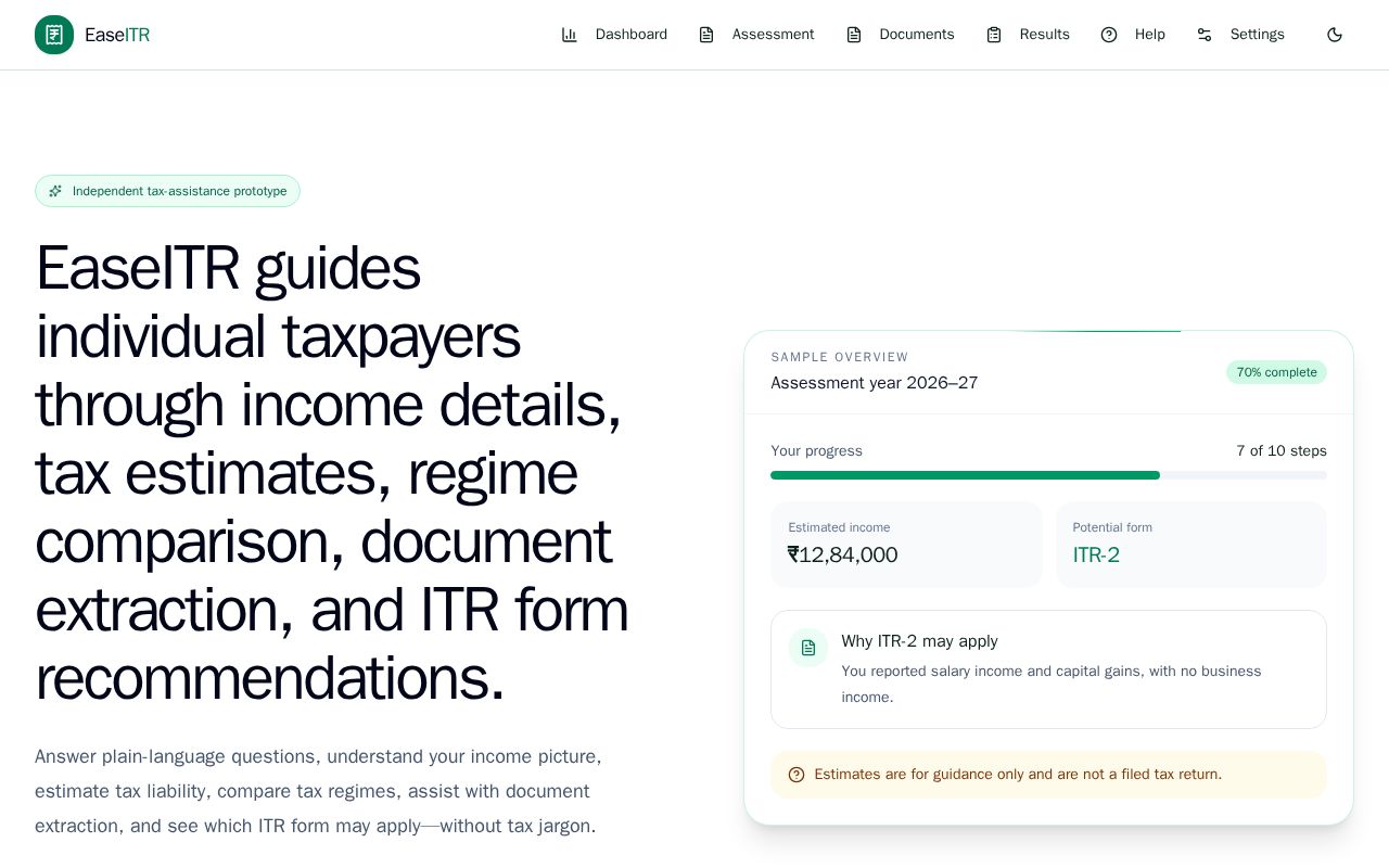 Preview of EaseITR