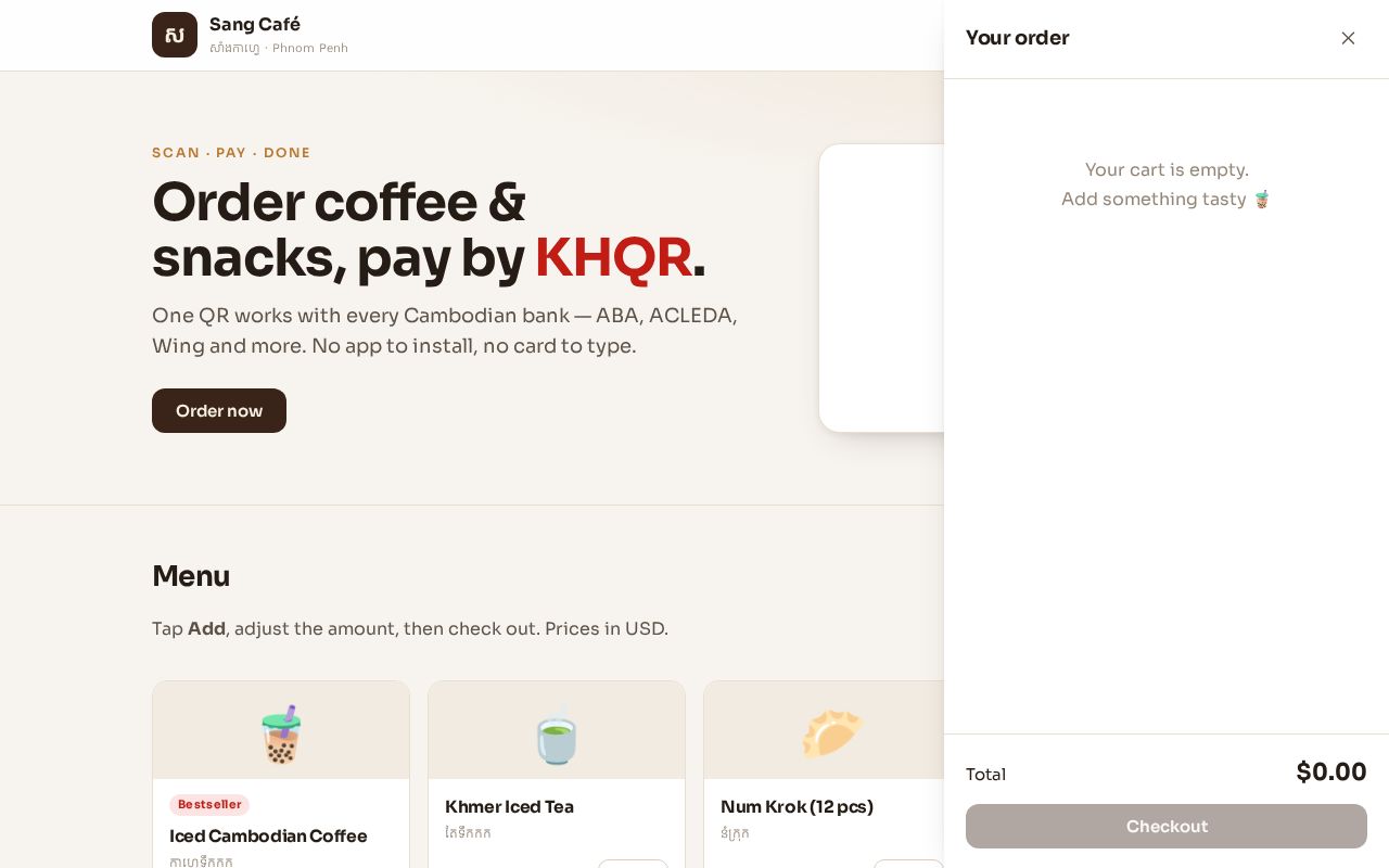Preview of Khqr Checkout