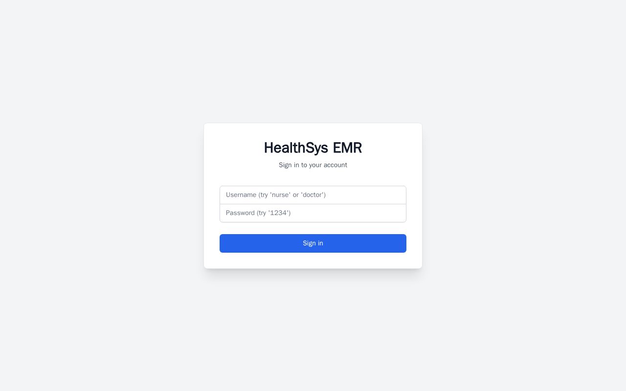 Preview of Healthsys Emr