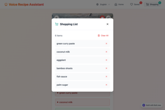 Preview of VoiceChef