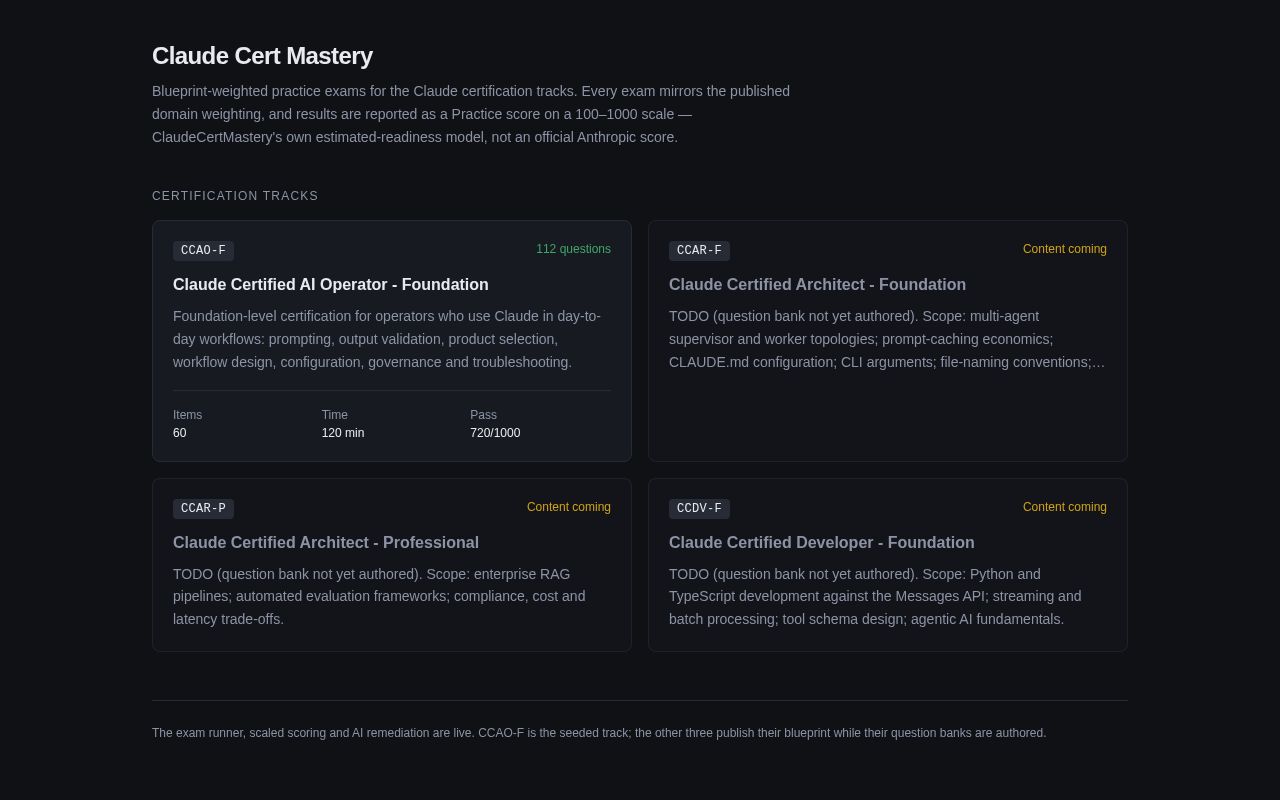 Preview of ClaudeCertMastery