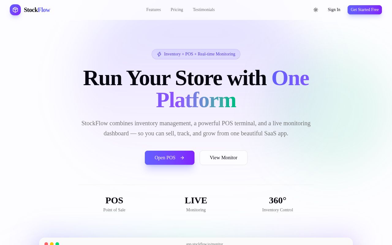 Preview of StockFlow - Inventory System with POS and Monitoring Dashboard