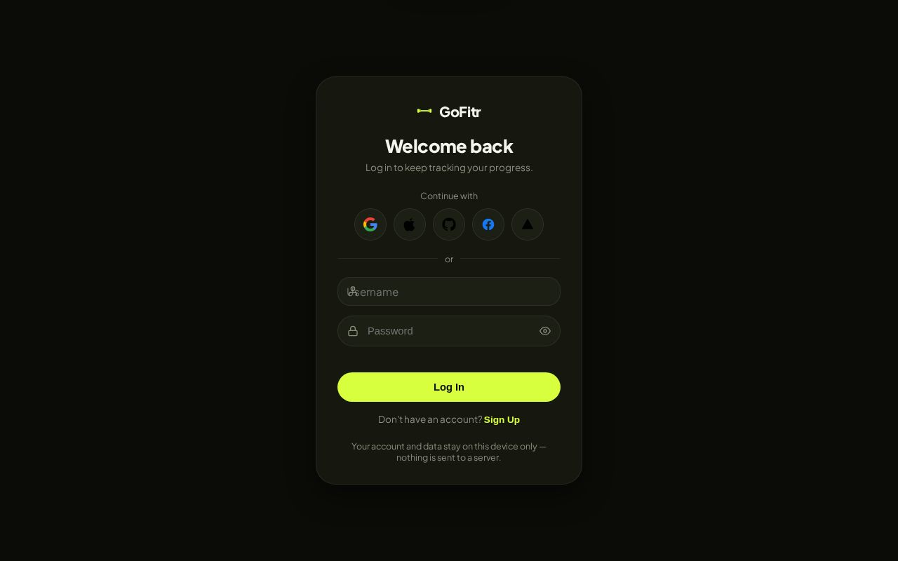 Preview of GoFitr