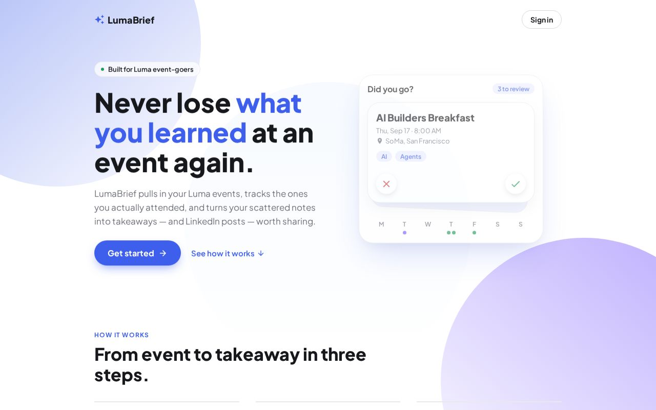 Preview of Luma Brief
