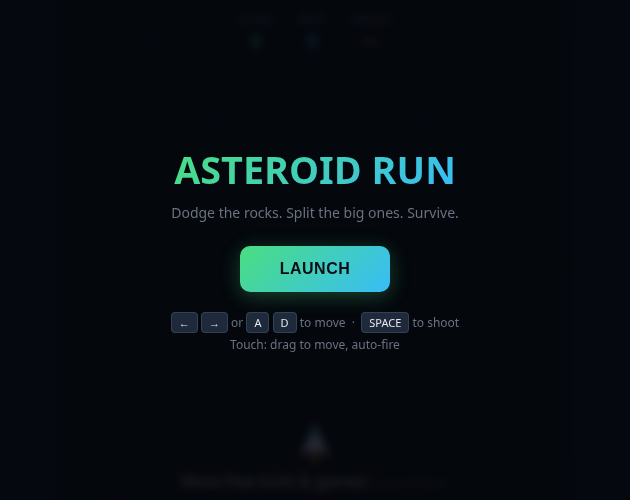Preview of Asteroid Run