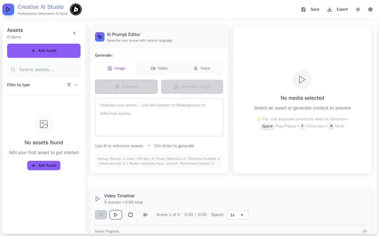 Preview of Creative AI Studio
