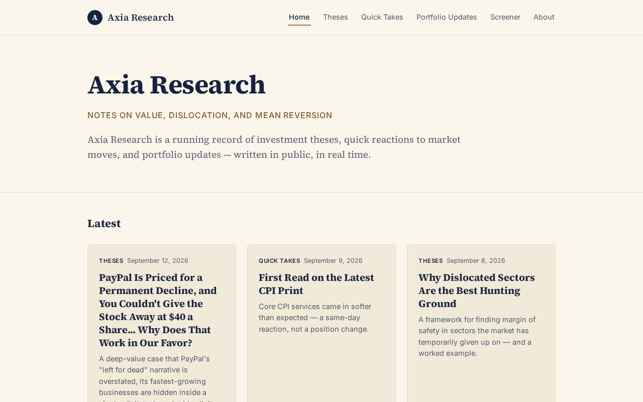 Preview of Axia Research