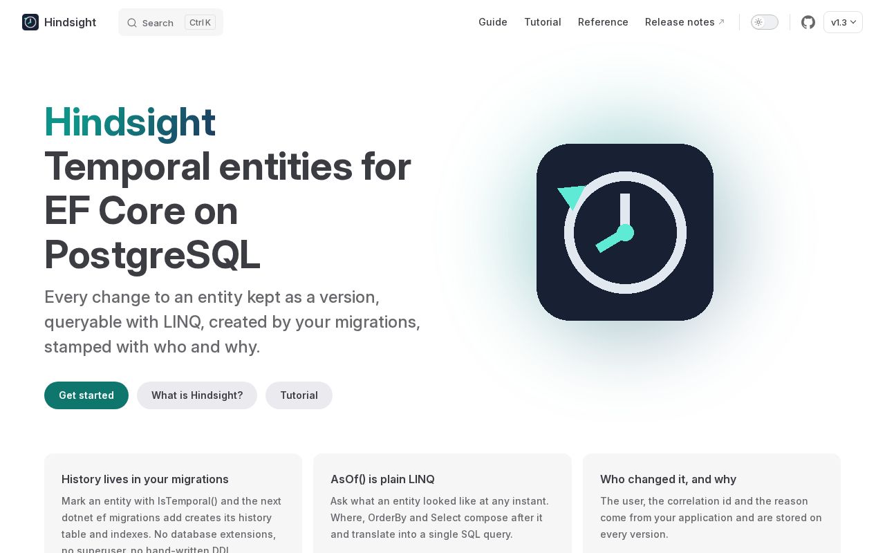 Preview of Hindsight Efcore