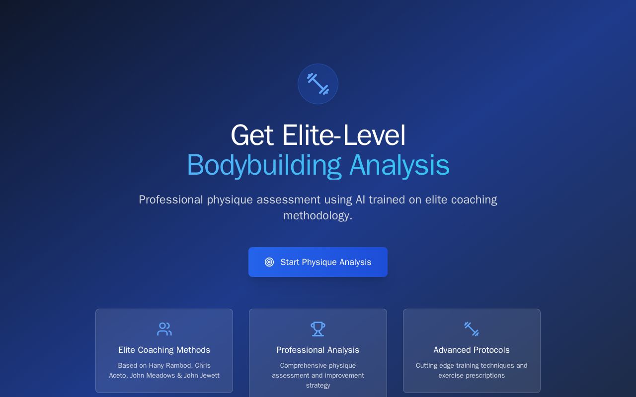Preview of Elite-Level AI Bodybuilding Coach