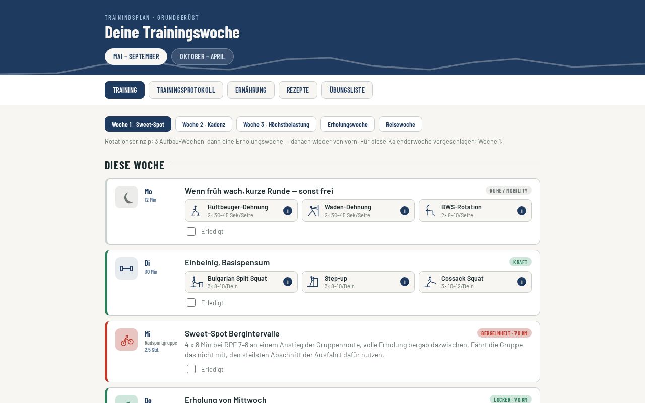Preview of Trainingsplan Coach
