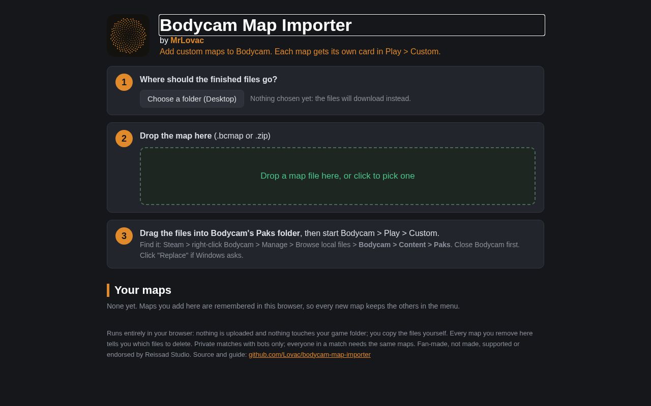 Preview of Bodycam Map Importer