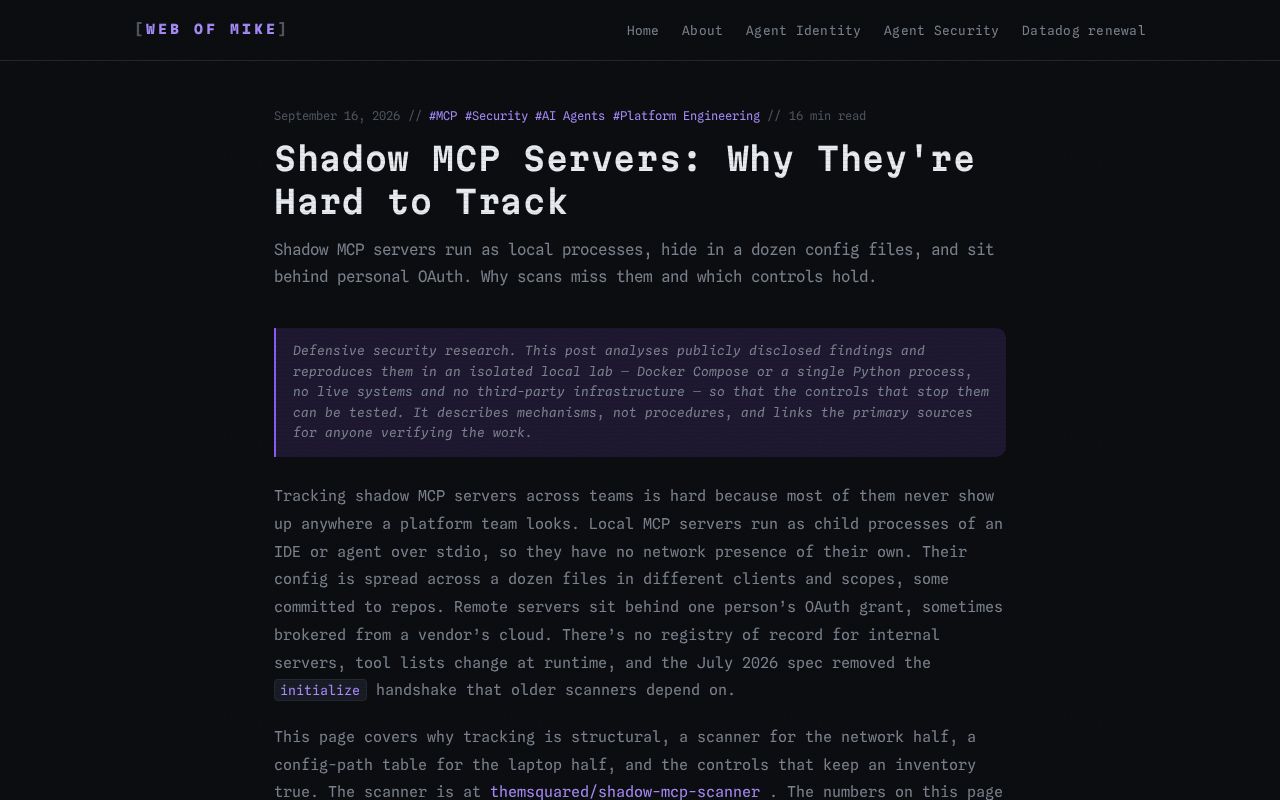Preview of Shadow Mcp Scanner