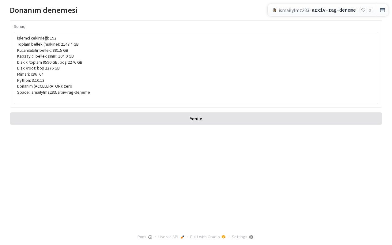 Preview of arxiv-rag donanim denemesi