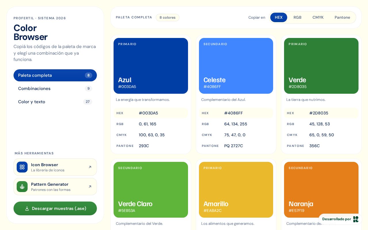 Preview of Profertil Color Browser