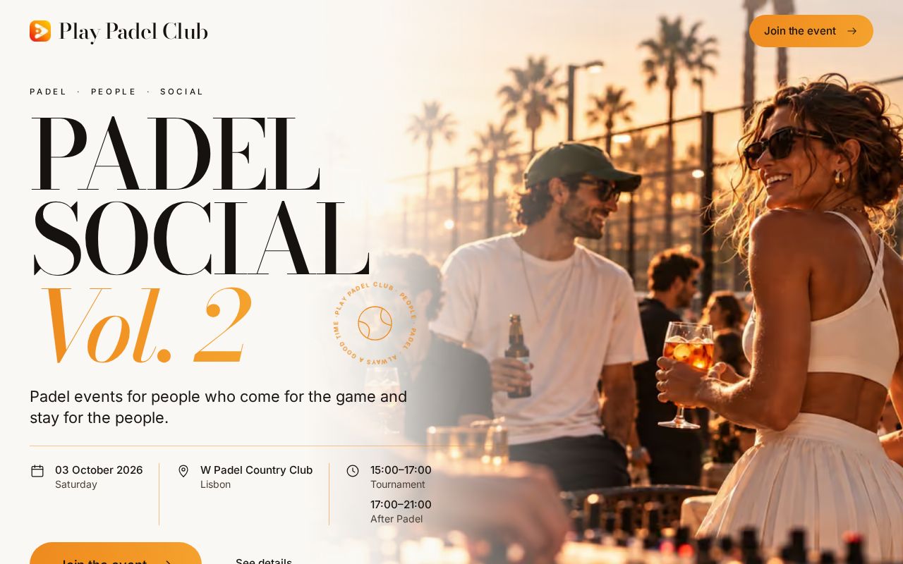 Preview of Padel Social Landing