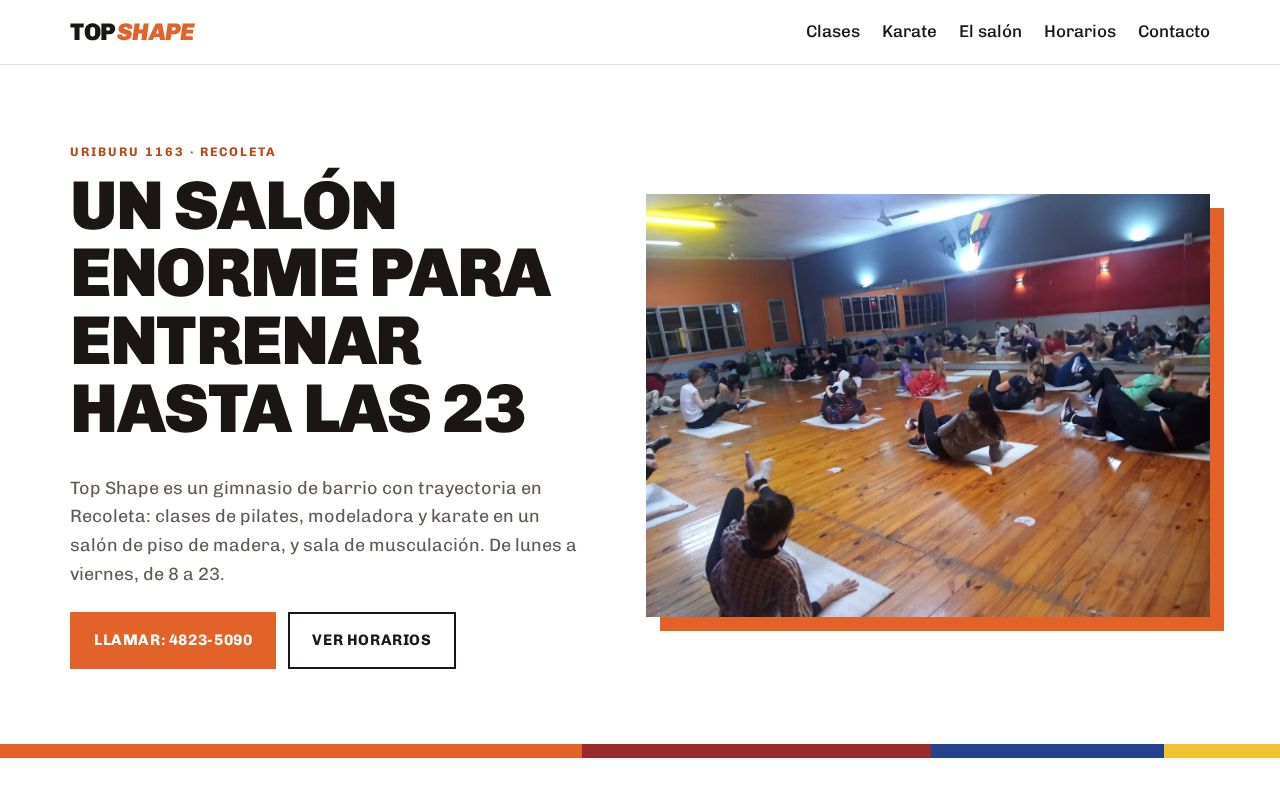 Preview of Top Shape Website