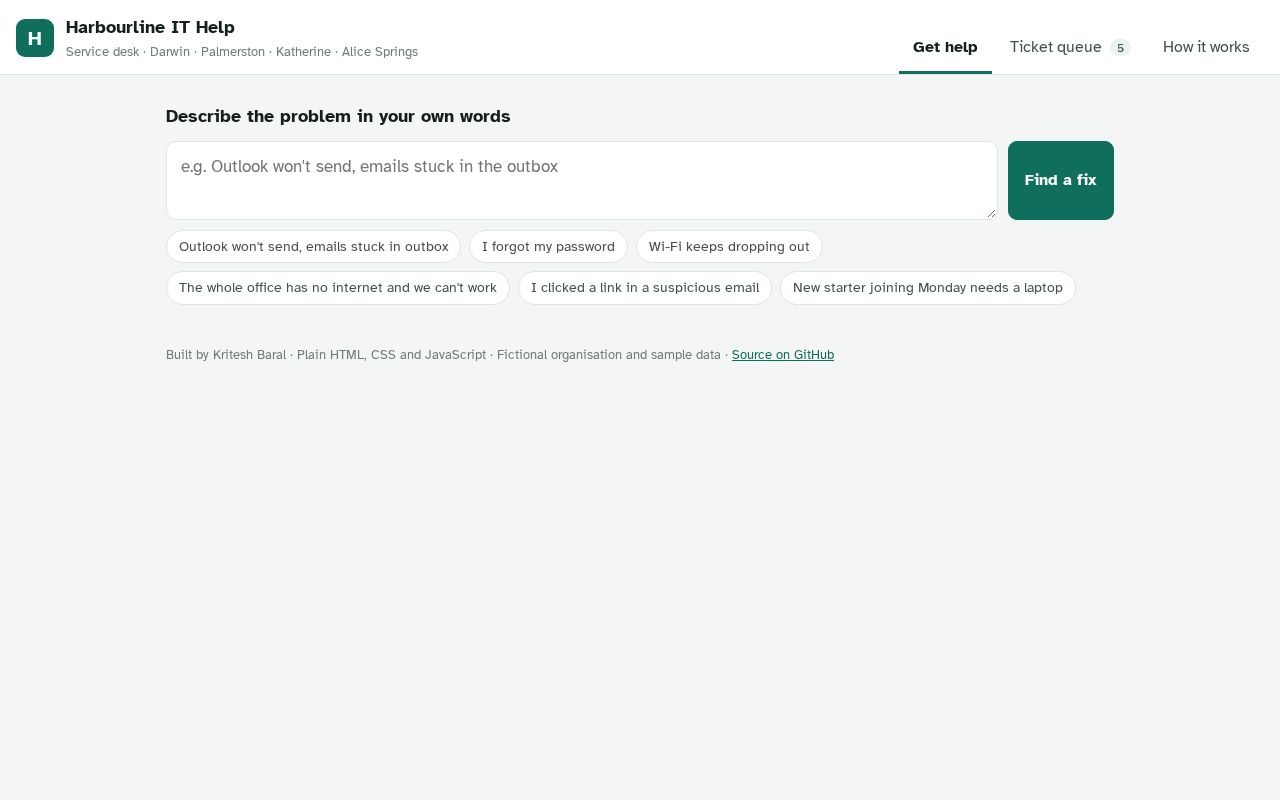 Preview of Helpdesk Assistant