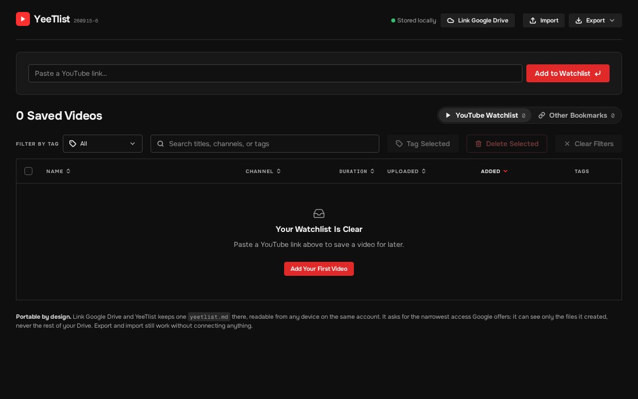 Preview of Yeetlist