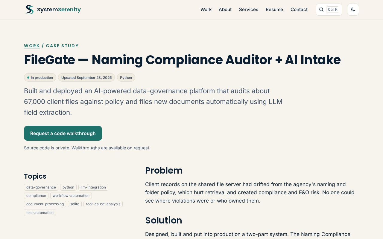 Preview of Naming Policy Validator