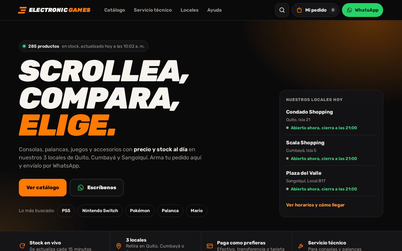 Preview of Catalogo Electronic Games