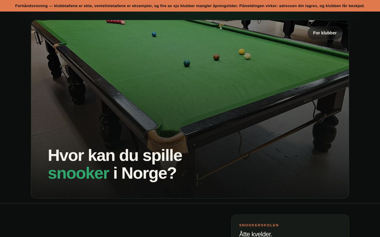 Preview of Spillsnooker