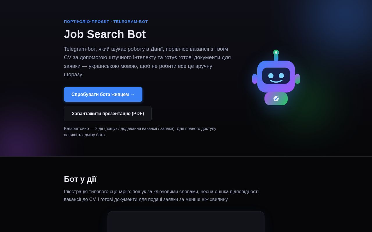Preview of Job Search Bot
