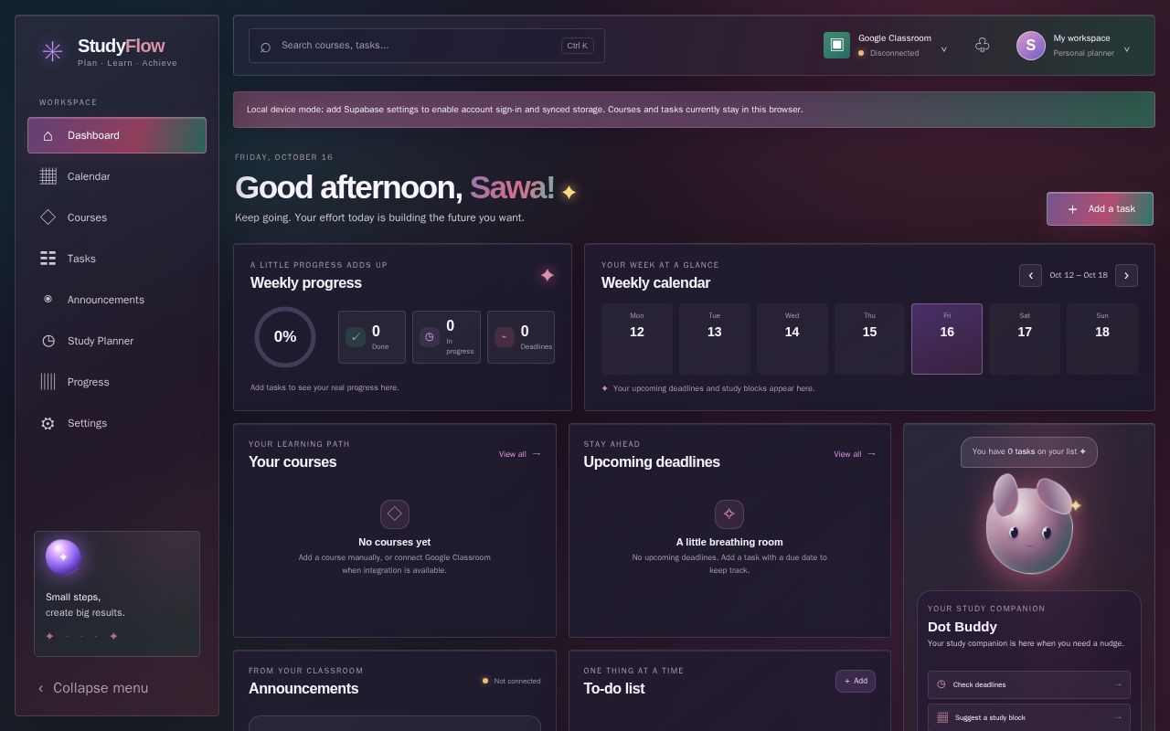 Preview of Classroom Academic Planner