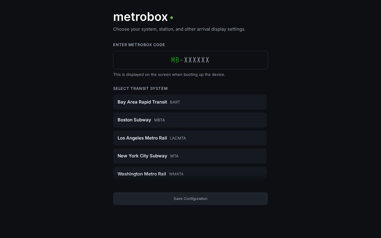 Preview of Metrobox Setup